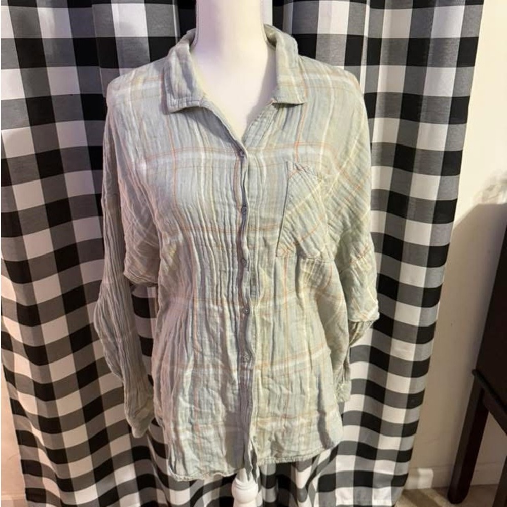 True Craft Light Plaid Button-Down Shirt